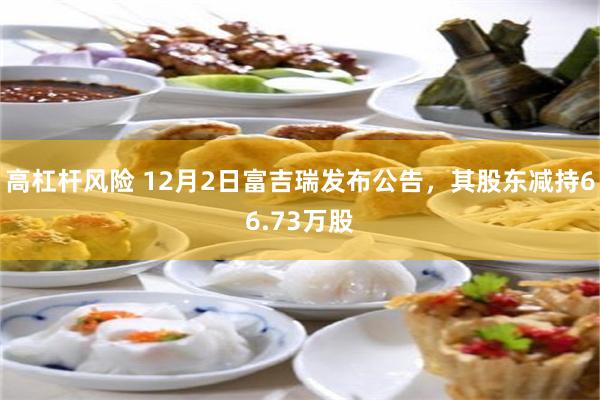 高杠杆风险 12月2日富吉瑞发布公告，其股东减持66.73万股