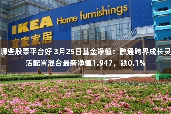 哪些股票平台好 3月25日基金净值：融通跨界成长灵活配置混合最新净值1.947，跌0.1%