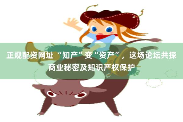 正规配资网址 “知产”变“资产”，这场论坛共探商业秘密及知识产权保护